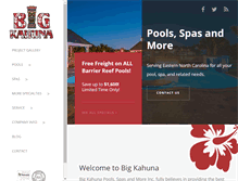 Tablet Screenshot of bigkahunapoolsandspas.com